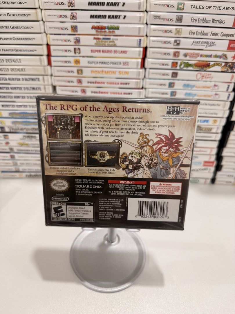Chrono Trigger (Brand New & Sealed) DS/2DS/3DS Game (Category: In-Game Products) located in Baliuag. Submitted by mostlyaboutnintendo (Listing ID 1460864993, Image 2). Description: 📌 https://linktr.ee/mostlyaboutnintendo 📢 COMPLETE IN CASE AND MANUAL/s ✔️ Authentic ✔️ BRANDNEW / SEALED ✔️ US Version Chrono Trigger is a legendary RPG featuring an unforgettable time-traveling adventure. Players explore different eras, recruit memorable characters