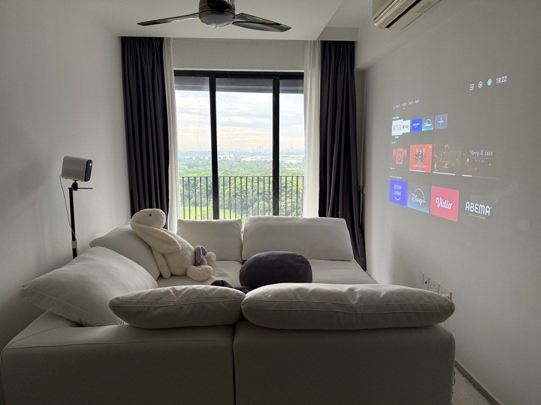 Cloud couch modular sofa (Category: Sofas) located in Singapore. Submitted by v3rn_ (Listing ID 1460791055, Image 2). Description: Modular sofa that can be rearranged into a bed. Attached are some of the ways i’ve used the sofa. The cushion filling is a mix of foam, cotton, and down, so as to give it some structure and support. Fabric is cotton and linen. Cushion covers are removable for easy cleaning Bought in May, barely used. No damages, no st