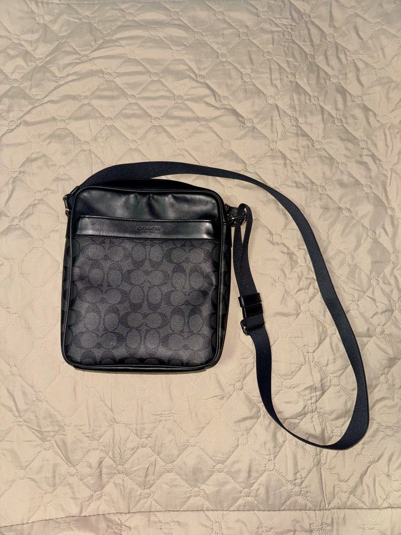 Coach Charles Flight Bag (Category: Sling Bags) located in San Pablo. Submitted by love_elyy (Listing ID 1460764140, Image 1). Description: PRICE IS NEGOTIABLE 💗 - Authentic Coach Charles Flight Bag - Color: Black - Design: Classic Coach monogram pattern - Style: Crossbody / Flight Bag - Condition: Minor Flaw, pre-loved - Perfect for daily essentials and travel .
