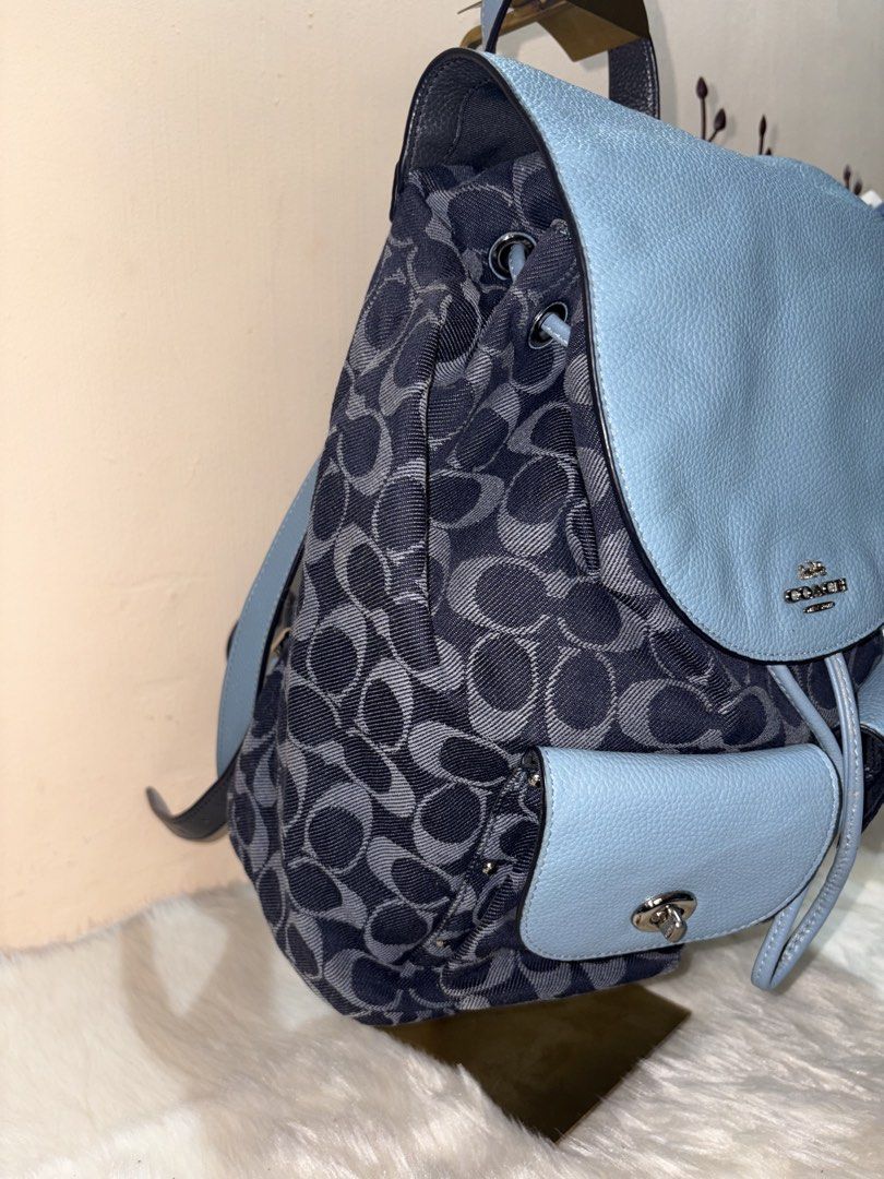Coach Denim Backpack (Category: Luxury Bags & Wallets) located in Angeles City. Submitted by azter.archive (Listing ID 1460905263, Image 2). Description: No issue, flawless Retails expensive.