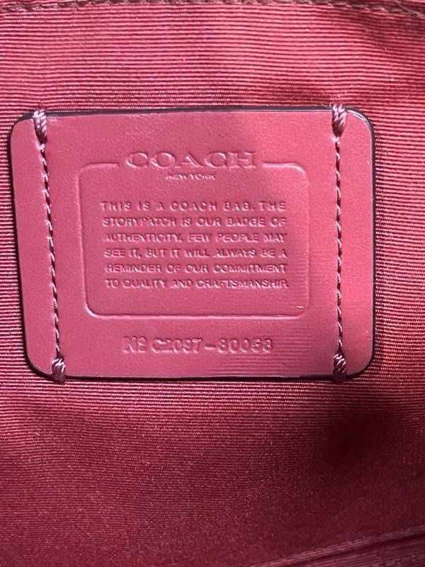 Authentic Coach Lewis Red Shoulder Bag (Category: Luxury Bags & Wallets) located in Malolos. Submitted by keithkat11 (Listing ID 1460887359, Image 3). Description: Authentic Coach Lewis Red in Crossgrain leather -in good condition, signs of usage only Rfs: decluttering, buying a newer bag.