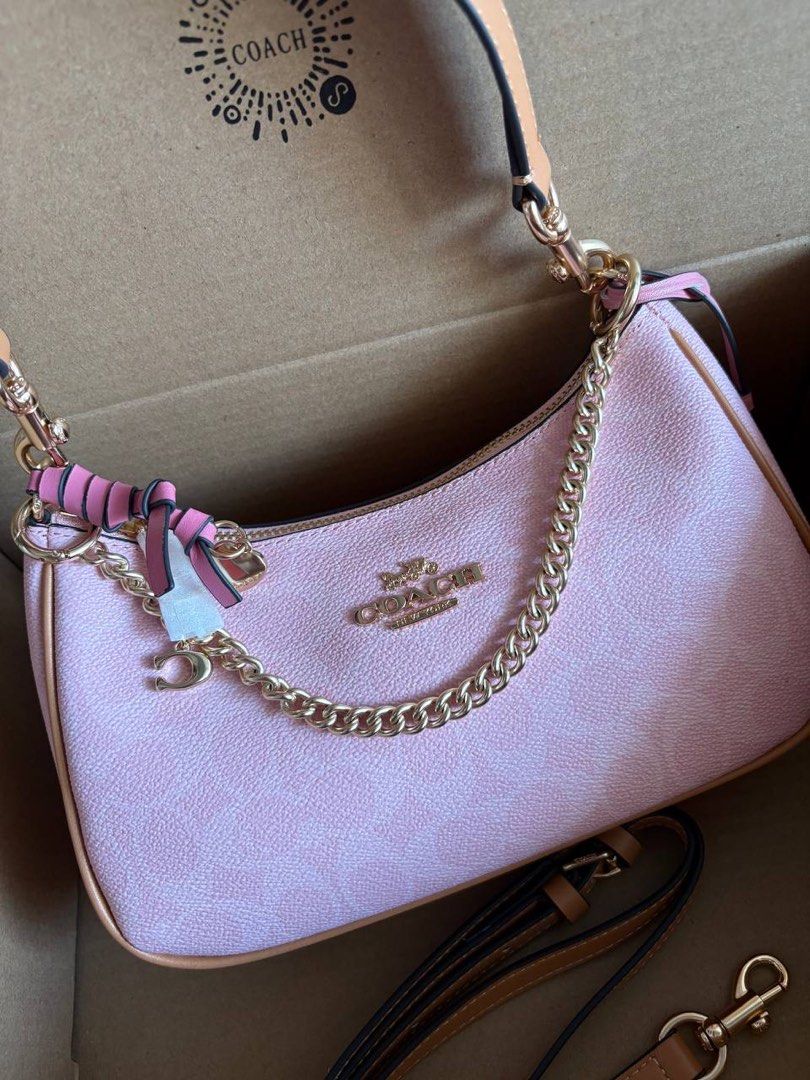 Coach Terry in Pink Charm (Category: Beach Bags) located in Quezon City. Submitted by _lovedbyrc (Listing ID 1460901010, Image 2). Description: ꩜ ₱1,799 inclusions: paperbag, dustbag, tags, card receipt, individual plastic optional: box (₱200) made in 🇻🇳 .