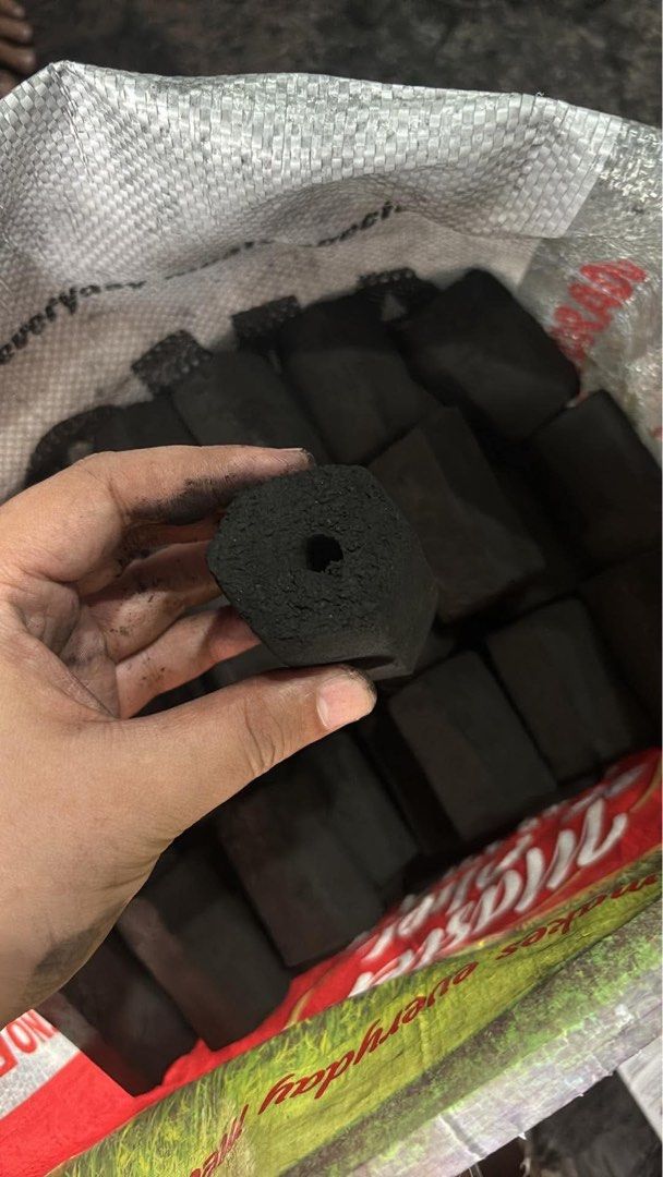 Coconut Briquettes (Category: Industrial Equipment) located in Manila. Submitted by hervie061440592 (Listing ID 1460853668, Image 1). Description: Coconut charcoal briquettes Upto 2-3hrs burning time No need paypay. 750 per sako 20kgs.