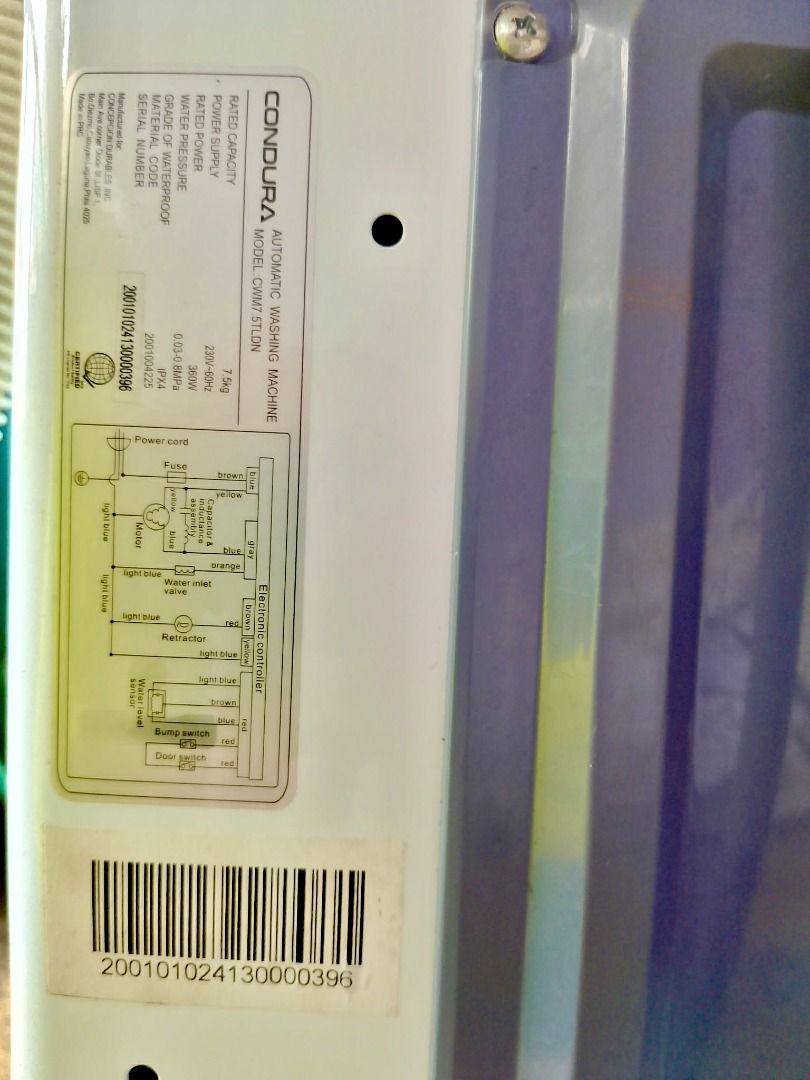 Condura Automatic Washing Machine Model CWM7-ST2N (Category: Washing Machines and Dryers) located in Manila. Submitted by jooniewalker (Listing ID 1460825058, Image 2). Description: - Condura Automatic Top-Load Washing Machine - Model: CWM7-ST2N - Capacity: 7.5kg - Condition: Works well, minor scratches on lid cover - Selling: As is - Pickup: Buyer to arrange pickup.