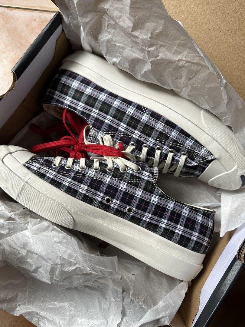 Converse Jack Purcell 1935 Noah Multi Plaid Shoes (Category: Casual Shoes) located in Quezon City. Submitted by adeecee1212 (Listing ID 1460468431, Image 1). Description: - Converse Jack Purcell 1935 Noah collaboration - Unique multi-color plaid pattern - Includes original box - Size: JPN 27.5 / US 9 (fits US9.5) - Brand New / DS PRICE: 12,000 PHP (bought from japan with sf and taxes) RFS: Got the wrong size, looking to trade also if you have US8