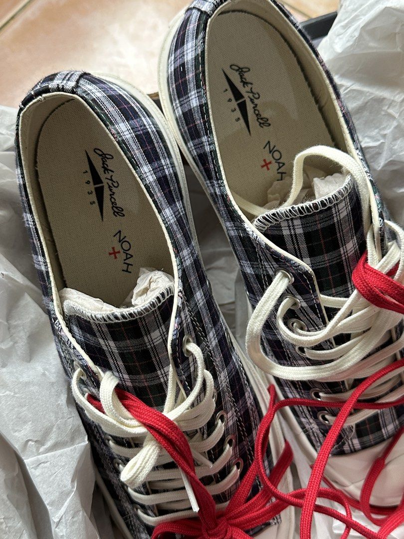 Converse Jack Purcell 1935 Noah Multi Plaid Shoes (Category: Casual Shoes) located in Quezon City. Submitted by adeecee1212 (Listing ID 1460468431, Image 3). Description: - Converse Jack Purcell 1935 Noah collaboration - Unique multi-color plaid pattern - Includes original box - Size: JPN 27.5 / US 9 (fits US9.5) - Brand New / DS PRICE: 12,000 PHP (bought from japan with sf and taxes) RFS: Got the wrong size, looking to trade also if you have US8