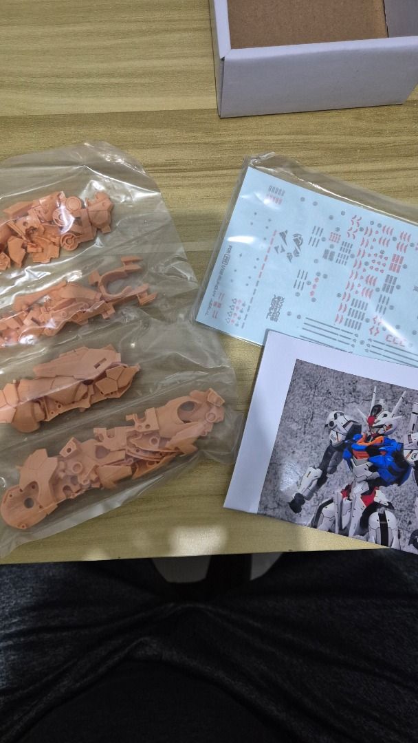Conversion Parts for FM Aerial (Category: Gundam & Model Kits) located in Santa Maria. Submitted by njvnnt (Listing ID 1460836910, Image 2). Description: - Conversion resin parts for 1/100 FM Aerial Gundam (Universal Century) - Parts are new and still sealed in plastic bags - Includes decal sheet (for advance builder) .