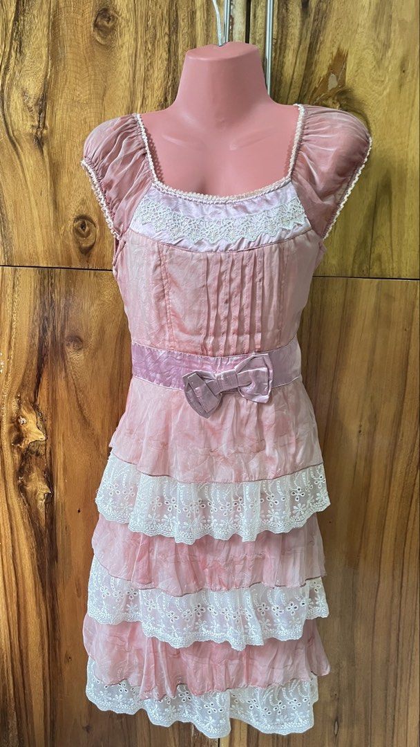 Coquette Pink Midi Dress (Category: Dresses) located in Cabanatuan. Submitted by winx_closeth (Listing ID 1460770083, Image 1). Description: Thrifted Barbie Princess Midi Dress 😍 Size: small-semi med Issues are shown in the photos.
