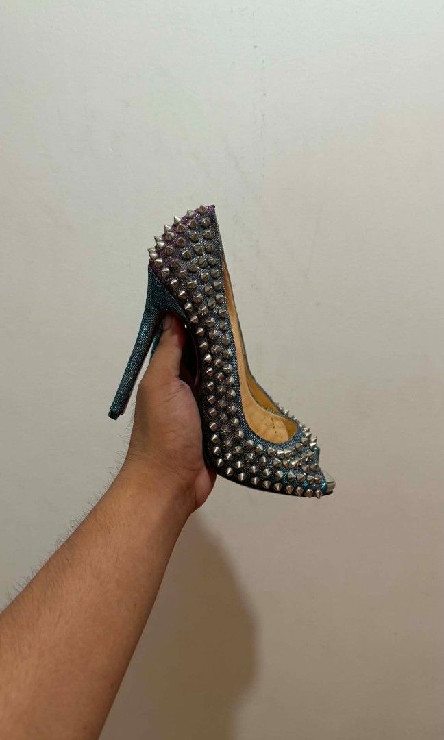 Cristian Louboutin spikes heels (Category: Heels) located in Koronadal. Submitted by mannylagada880 (Listing ID 1460736161, Image 2). Description: in good condition ship nationwide heels size 4 inches.