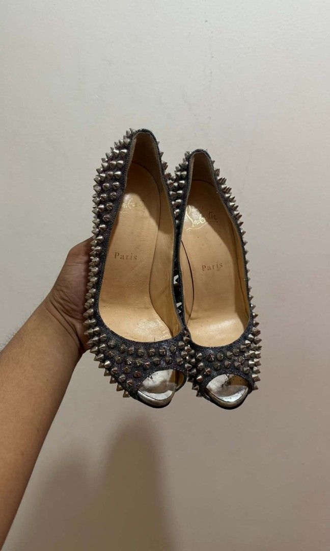 Cristian Louboutin spikes heels (Category: Heels) located in Koronadal. Submitted by mannylagada880 (Listing ID 1460736161, Image 1). Description: in good condition ship nationwide heels size 4 inches.