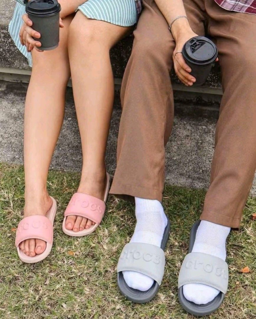 Crocs All Day Slides - Black, White, Grey, Pink (Category: Slippers & Slides) located in Manila. Submitted by ddg_s (Listing ID 1460817809, Image 1). Description: CROCS ALL DAY SLIDES ( MEN ) 🏷️1500 OG Complete inclusion Size: 40 - 45.