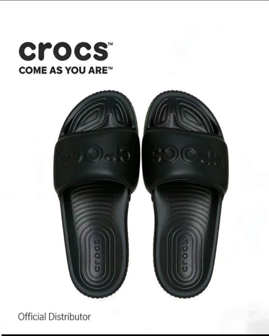 Crocs All Day Slides - Black, White, Grey, Pink (Category: Slippers & Slides) located in Manila. Submitted by ddg_s (Listing ID 1460817809, Image 2). Description: CROCS ALL DAY SLIDES ( MEN ) 🏷️1500 OG Complete inclusion Size: 40 - 45.