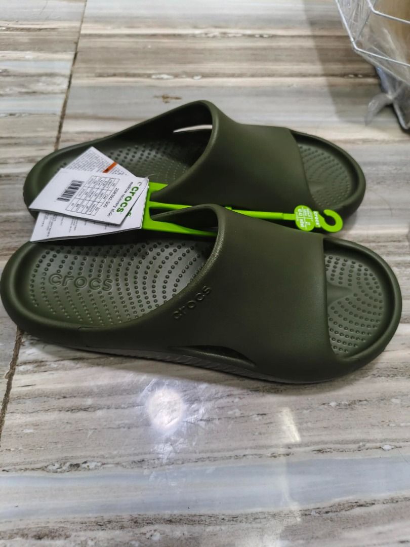 Crocs Mellow Recovery slide (Category: Slippers & Slides) located in Quezon City. Submitted by mavzs (Listing ID 1460894903, Image 1). Description: M9/ W11 - BRAND NEW FRESH FROM ALASKA RFS : WRONG SIZE.