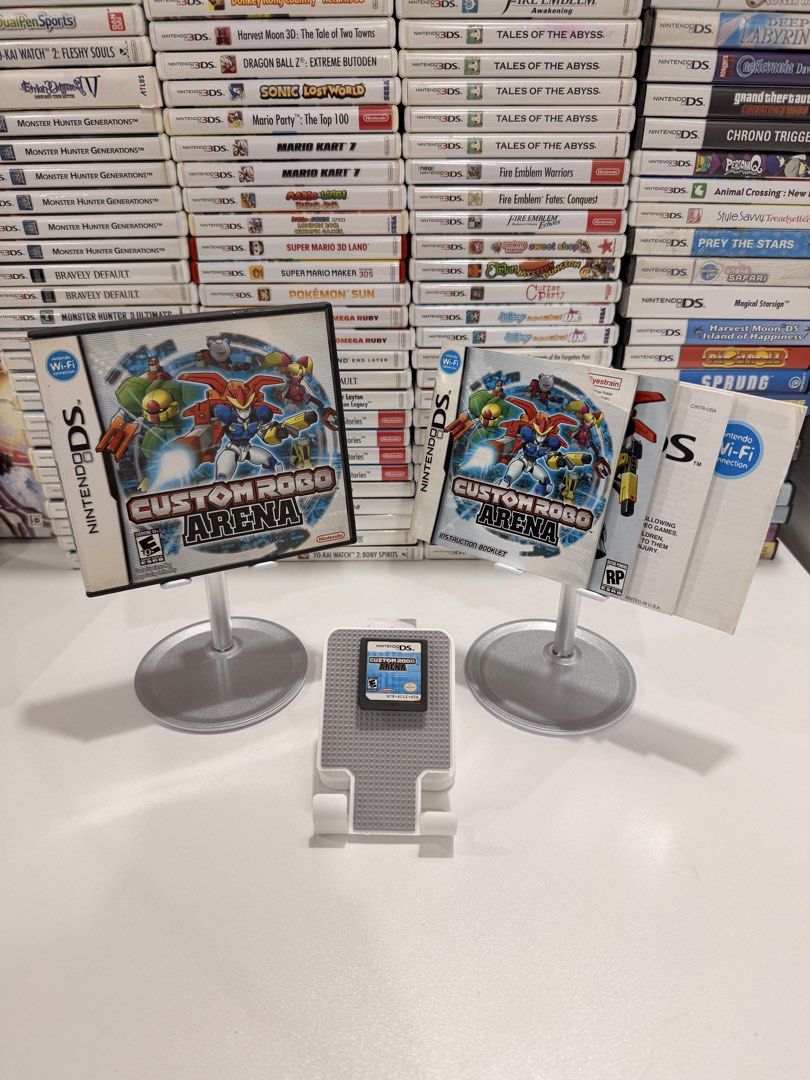 Custom Robo Arena DS/2DS/3DS Game (Category: In-Game Products) located in Baliuag. Submitted by mostlyaboutnintendo (Listing ID 1460861746, Image 1). Description: 📌 https://linktr.ee/mostlyaboutnintendo 📢 COMPLETE IN CASE AND MANUAL/s ✔️ Authentic ✔️ Mabilis ma-read mismong cartridge ✔️ Guaranteed tested and working ✔️ Will always send tested pics before ship out ✔️ Clean Pins ✔️ US Version Custom Robo Arena is a fast-paced action RPG featuring