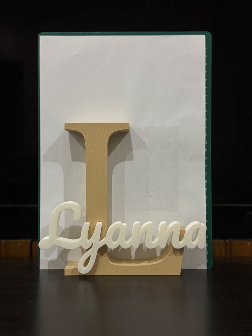 Customize Personalize Initial with Name Home Decor (Category: Other Home Decor) located in Manila. Submitted by galaxyph (Listing ID 1460748225, Image 3). Description: Size: Height: 7.5 inches Width: 8 inches Color Available For Initial: Red, Gray, Black, Beige Color Available For Name: White We can customize base on these colors :) Same day delivery :).