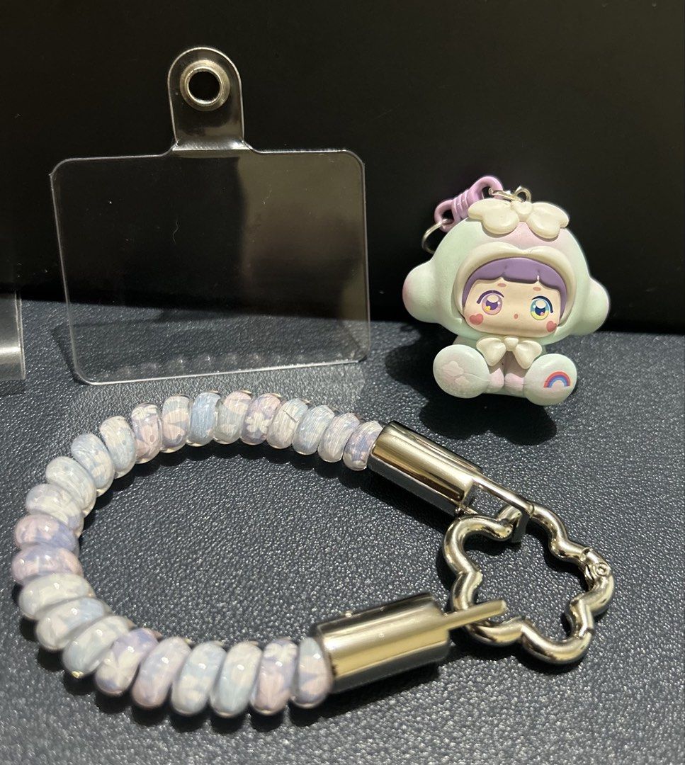 GIFT IDEAS: Cute hair tie and phone chains (Category: Craft Supplies & Tools) located in Marikina City. Submitted by decluttering.matters (Listing ID 1460798548, Image 1). Description: All brand new! small floral phone chain with charm - Php 250 (no box) 3pcs rainbow hair tie - Php 250 (no box) small phone chain / key holder - Php 300 each (with plastic box) medium phone chain - Php 300 (with plastic box) Really nice in person. You can see the go