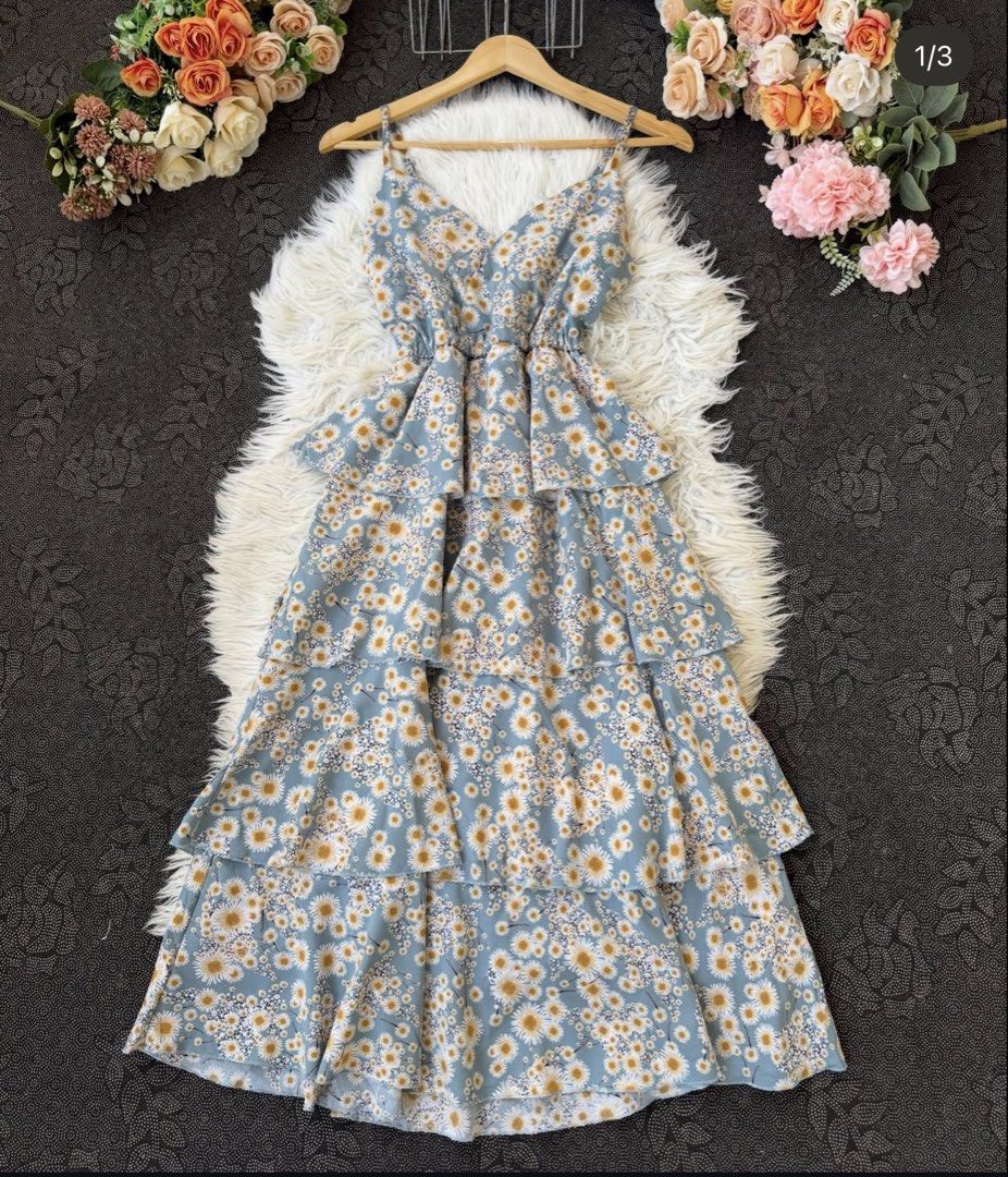 Daisy Ruffled Tiered Blue Dress (Category: Dresses) located in Manila. Submitted by dejunk.mnl (Listing ID 1460894543, Image 1). Description: .