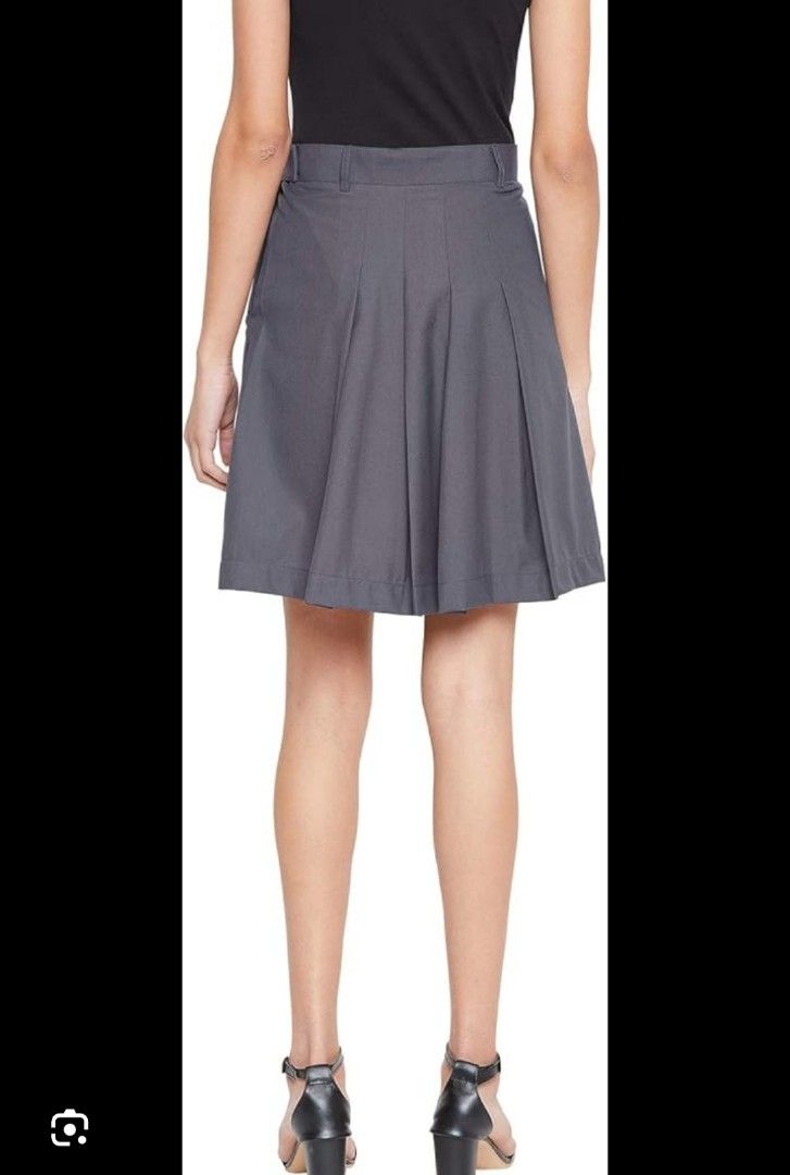 Dark Grey Pleated Wide Shorts Culottes (Category: Shorts) located in Manila. Submitted by PrinceDani.Clothing (Listing ID 1460754142, Image 2). Description: gray pleated shorts Size 27in width 20.5in length excellent condition .