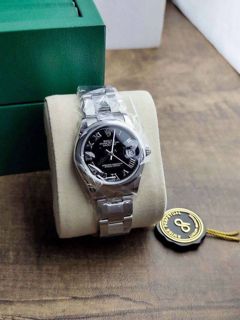 Datejust 31 Black Roman (Category: Women's Watches) located in Makati City. Submitted by swissperpetual (Listing ID 1460751212, Image 1). Description: Rolex Oyster Perpetual Datejust 31 Black Roman Dial Dome Bezel Oyster 278240 31mm 2026 Brand New Condition: 10/10 (Brand new) Price: P478,000 Negotiable 🤝 7 Day Moneyback Guarantee 🧑‍🔧 1 Year SP Service Warranty 💱 Trades Offers and Pre-orders Accepted 💳 Credit Card Options Available 🪙 Layaway