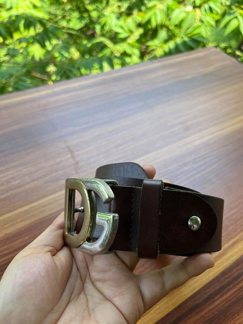 D&G leather belt (Category: Belts) located in Oroquieta. Submitted by mightyfalcon.f3b3e6 (Listing ID 1460730706, Image 2). Description: D&G genuine leather Whole belt- 43 inches 1st Hole-35 inches Last hole - 39 inches.