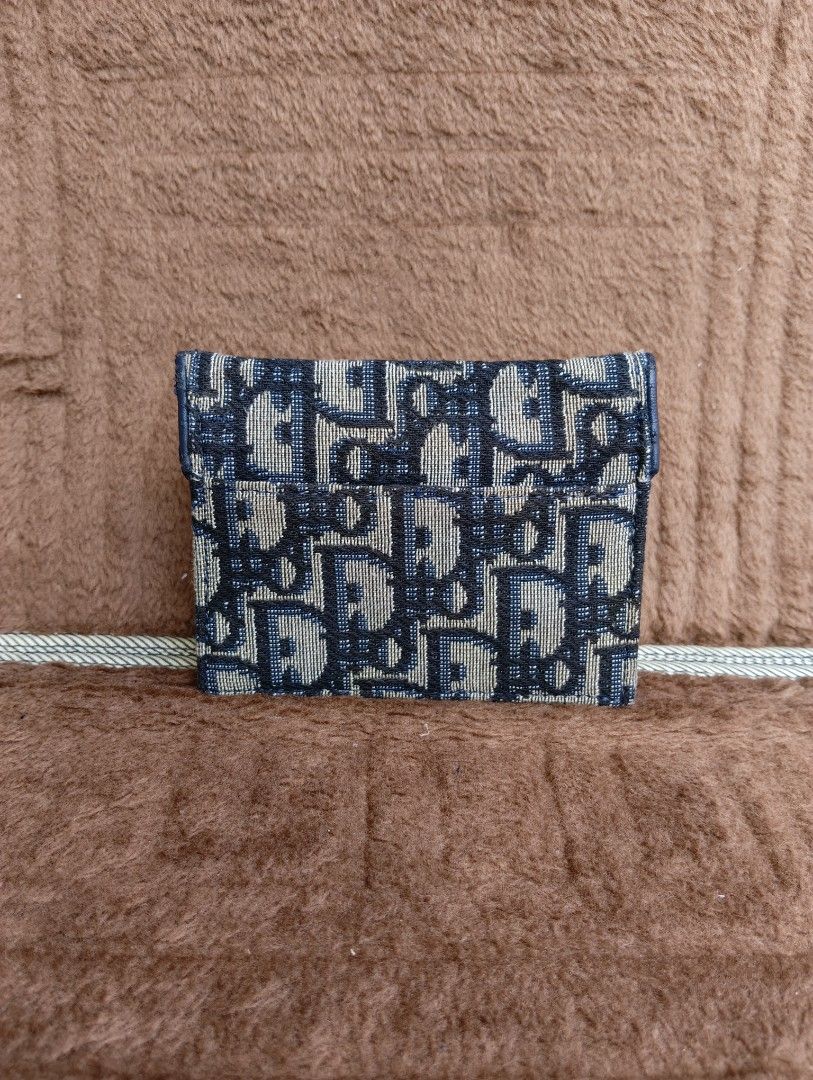 DIOR SADDLE CARD HOLDER (Category: Wallets & Card holders) located in Cagayan de Oro. Submitted by warmbird-f84aab (Listing ID 1460720289, Image 3). Description: • Brand: Christian Dior • Style: Saddle Flap Compact Card Holder • Color: Navy Blue Oblique Jacquard • Code: 43-MA-0173 • Material: Dior Oblique jacquard / Navy smooth calfskin • Serial / Date code: 43-MA-0173 • Includes: Item only 📝 Condition: Pre-loved / Good used condition - Minor ed