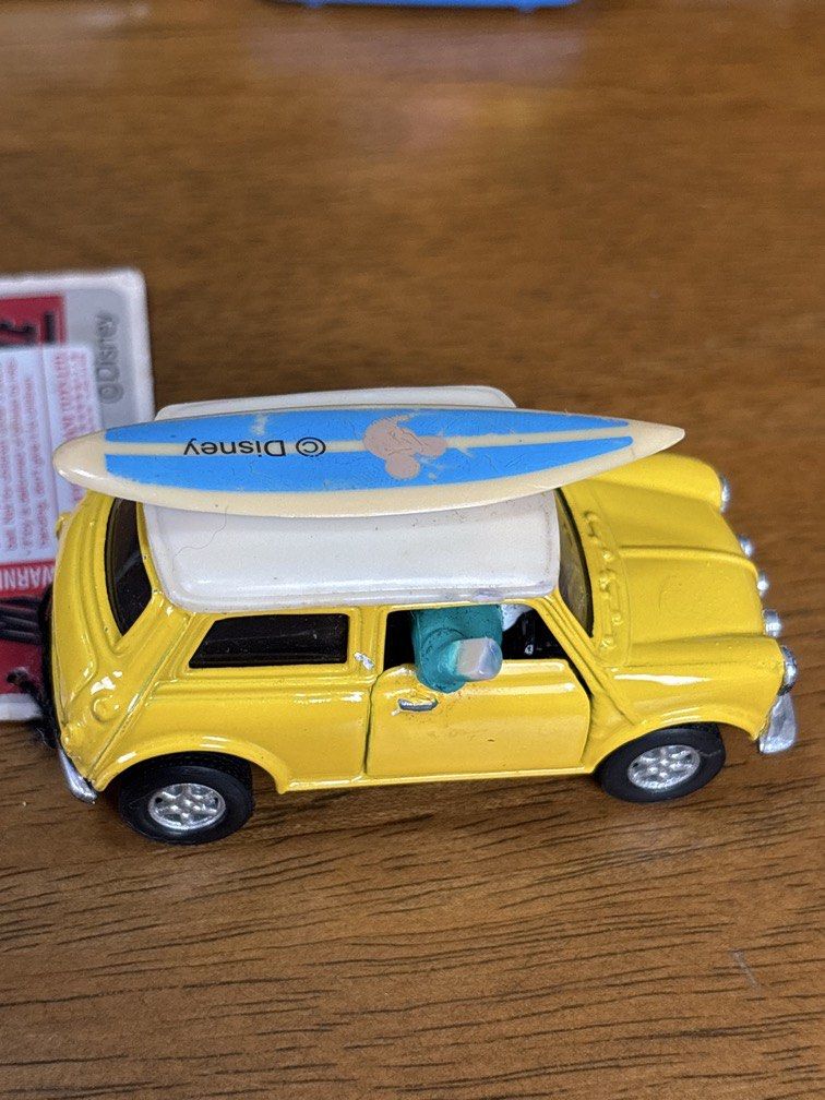 Disney Mini Cooper Yellow car (Category: Vehicle & Diecast Models) located in Calamba. Submitted by cur8d (Listing ID 1460807948, Image 2). Description: Mickey Head is missing.