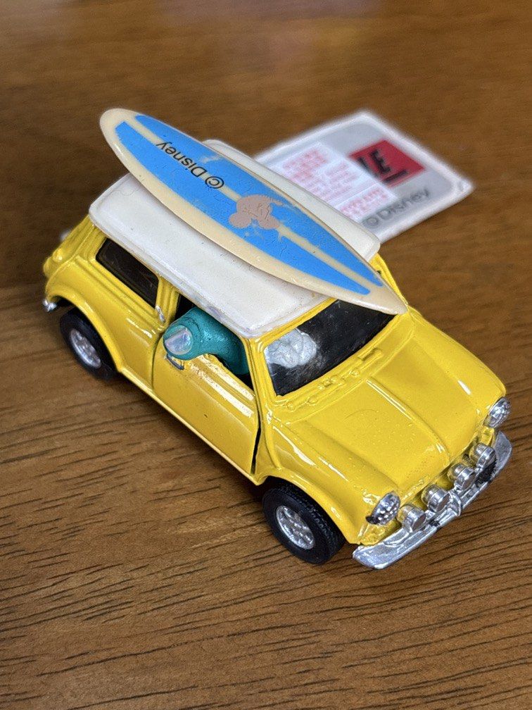 Disney Mini Cooper Yellow car (Category: Vehicle & Diecast Models) located in Calamba. Submitted by cur8d (Listing ID 1460807948, Image 1). Description: Mickey Head is missing.