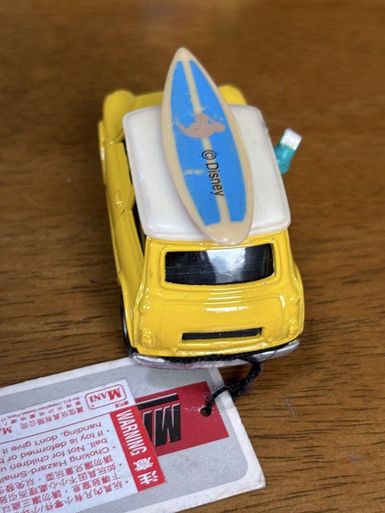 Disney Mini Cooper Yellow car (Category: Vehicle & Diecast Models) located in Calamba. Submitted by cur8d (Listing ID 1460807948, Image 3). Description: Mickey Head is missing.