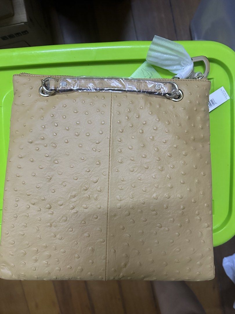 DKNY ostrich-embossed leather Shoulder Bag (Category: Cross-body Bags) located in Manila. Submitted by declutteringlot (Listing ID 1460895447, Image 2). Description: .