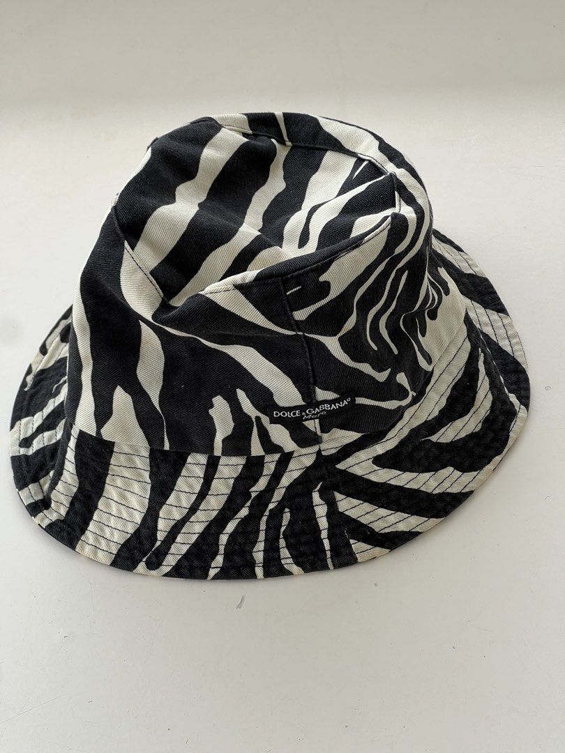 Dolce & Gabbana Zebra Print Bucket Hat (Category: Luxury Accessories) located in Quezon City. Submitted by raccoonfur (Listing ID 1460837396, Image 3). Description: Vintage zebra print Dolce & Gabbana cotton bucket hat. From their Mare line. Great condition. .