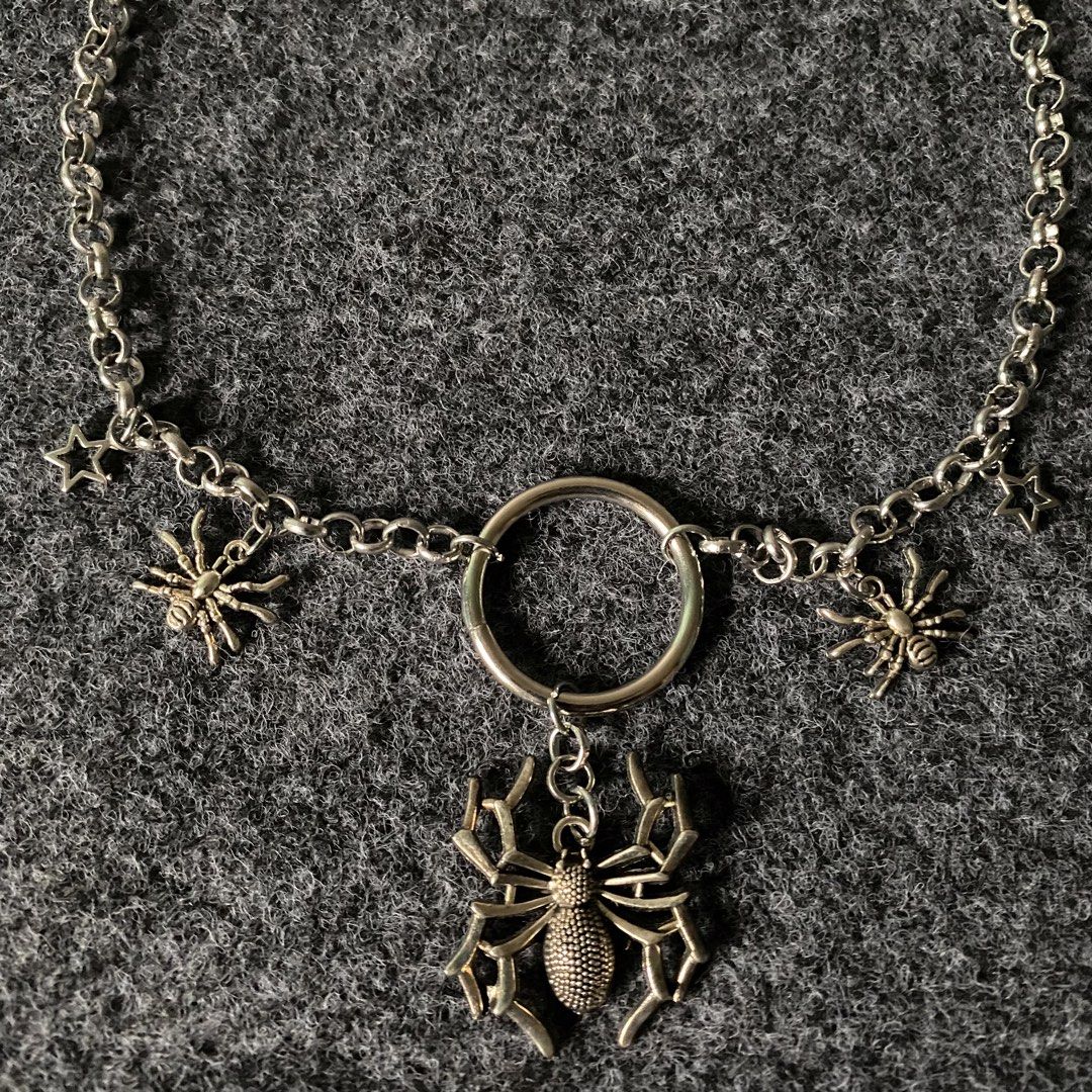 Dolls Kill O-Ring Chain Link with Spider Charms 🕷️ (Silver) (Category: Necklaces) located in Midsayap. Submitted by someones_attic (Listing ID 1460865605, Image 2). Description: ⤿one size #DollsKill #ORing #Chain #Link #Necklace #Spider #Charm #Silver #Goth #Punk #Rock #Emo #Metal #Jewelry #Accessories.