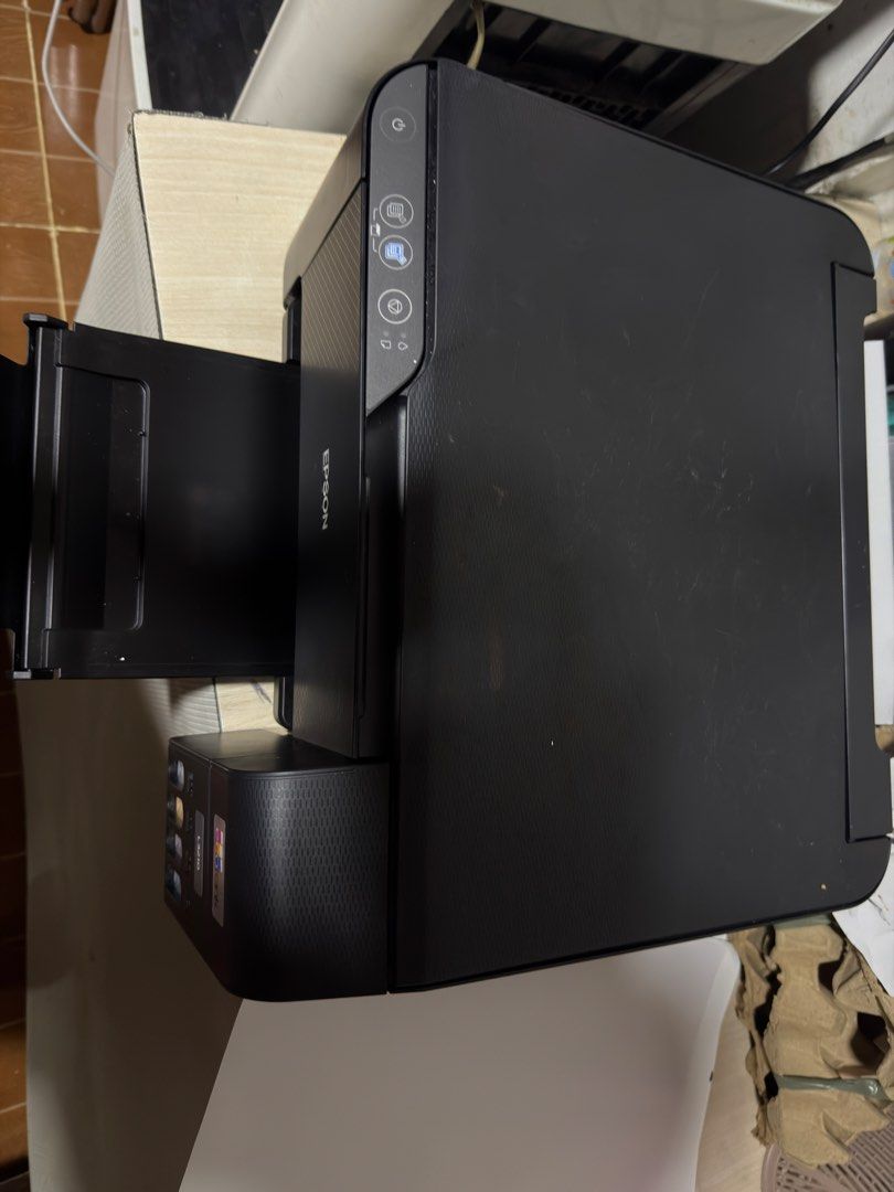 Epson L3210 (Sublimation Converted) (Category: Printers, Scanners & Copiers) located in Taguig. Submitted by leiyyyy (Listing ID 1460762886, Image 2). Description: - Epson L3210 (bought last Dec 2025) with 400+ total pages printed palang - Bought around 9k+ - Converted to sublimation printer - No box, nabasa po siya. - Can be used for sublimation print, pa clean lang po or can be used for dye/pigment print ipacoord lang po sa technician Rfs: Di n
