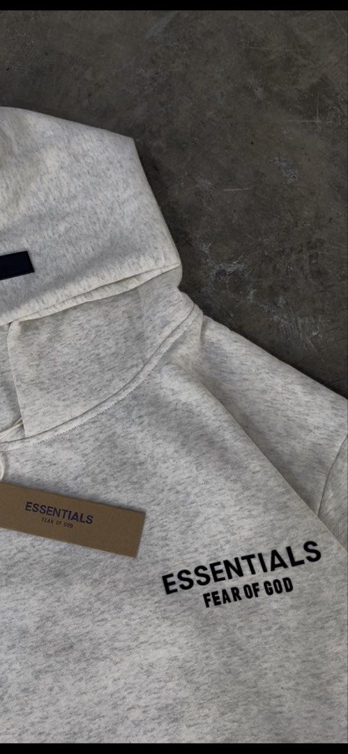 Essentials Hoodie (Category: Luxury Apparel) located in Bacoor. Submitted by zygnature (Listing ID 1460912451, Image 3). Description: A staple piece Available colors: Black, Oat gray, Dark gray Sizes: S-XL ETA: 7-12 days (PAYO) pay as you order.