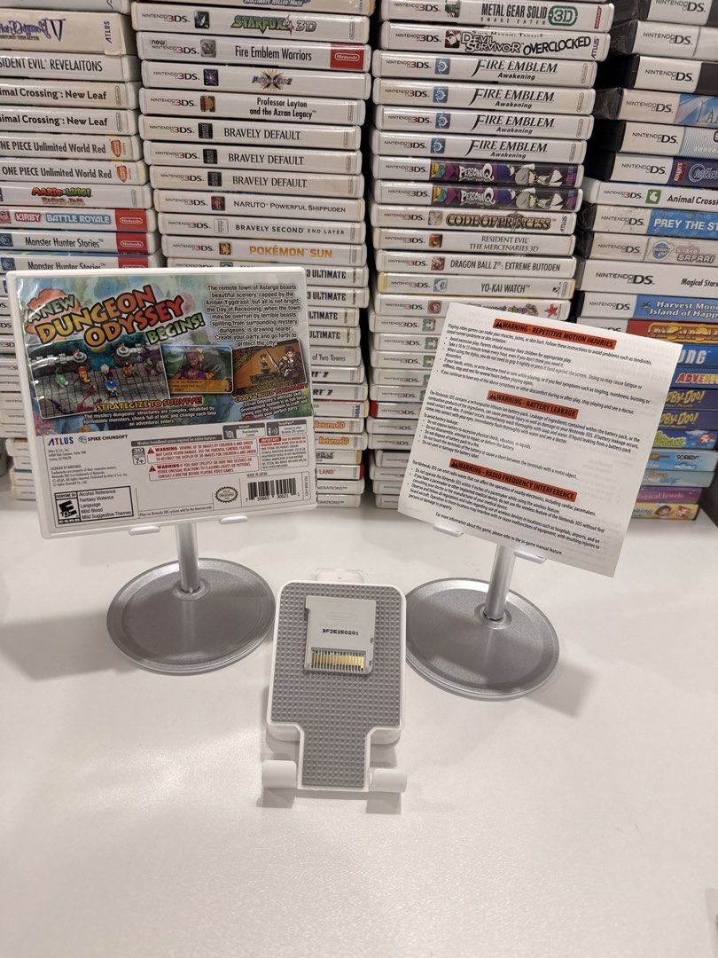 Etrian Mystery Dungeon 3DS/2DS Game (Category: In-Game Products) located in Baliuag. Submitted by mostlyaboutnintendo (Listing ID 1460912195, Image 2). Description: 📌 https://linktr.ee/mostlyaboutnintendo 📢 COMPLETE IN CASE AND MANUAL/s ✔️ Authentic ✔️ Mabilis ma-read mismong cartridge ✔️ Guaranteed tested and working ✔️ Will always send tested pics before ship out ✔️ Clean Pins ✔️ US Version Etrian Mystery Dungeon combines the dungeon-crawling