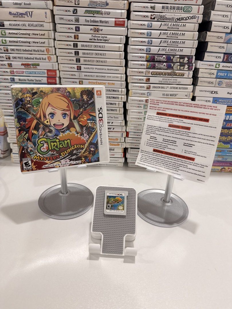 Etrian Mystery Dungeon 3DS/2DS Game (Category: In-Game Products) located in Baliuag. Submitted by mostlyaboutnintendo (Listing ID 1460912195, Image 1). Description: 📌 https://linktr.ee/mostlyaboutnintendo 📢 COMPLETE IN CASE AND MANUAL/s ✔️ Authentic ✔️ Mabilis ma-read mismong cartridge ✔️ Guaranteed tested and working ✔️ Will always send tested pics before ship out ✔️ Clean Pins ✔️ US Version Etrian Mystery Dungeon combines the dungeon-crawling