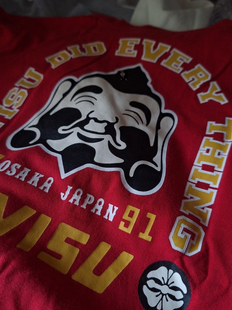 EVISU Red Baby Tee Daicock Graphic (Category: Tshirts & Polo Shirts ) located in Lucena. Submitted by punkghanistan (Listing ID 1460800546, Image 3). Description: W - 14in L - 20in.
