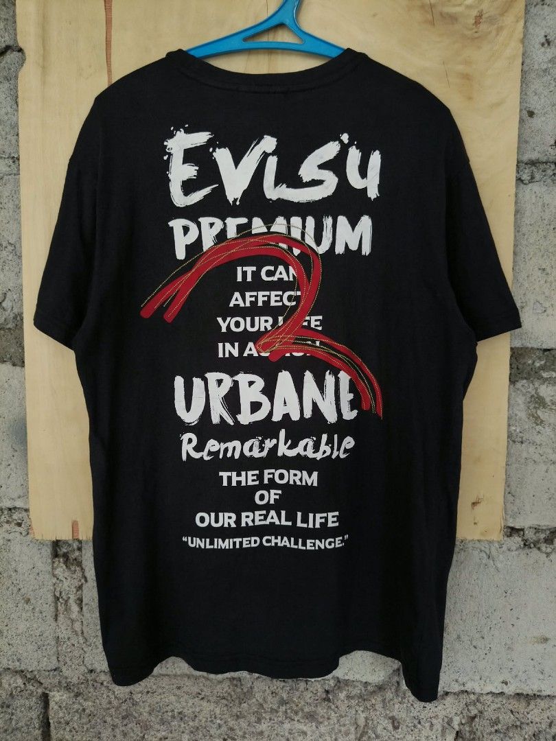 Evisu Tee (Category: Tshirts & Polo Shirts ) located in La Carlota. Submitted by leamart25 (Listing ID 1460827890, Image 2). Description: Dimes: W19 x L27 Issue: Faded washtag Color rate: 9/10.
