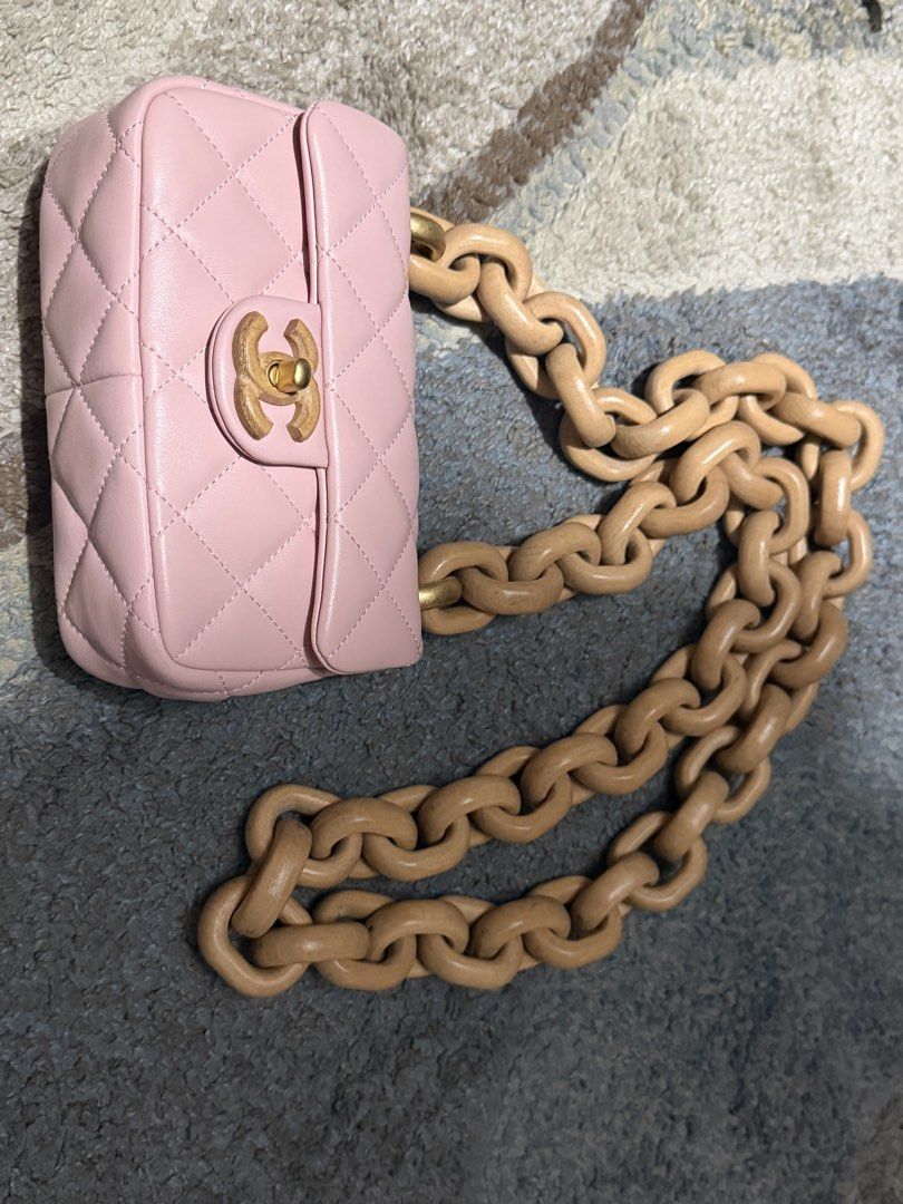 Extremely Rare Chanel Mini Wooden Chain (Category: Luxury Bags & Wallets) located in Pasig City. Submitted by balenciaga.couture (Listing ID 1460896044, Image 1). Description: comes with dustbag hard to get and uncommon very good condition .
