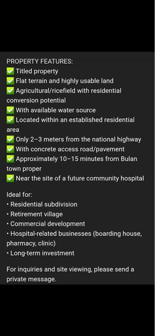 Fabrica Bulan Sorsogon (Category: Lot) located in Quezon City. Submitted by kitthartic (Listing ID 1460773666, Image 2). Description: 2,500/square Interested? Please message or call 09159948303/09566793713 .