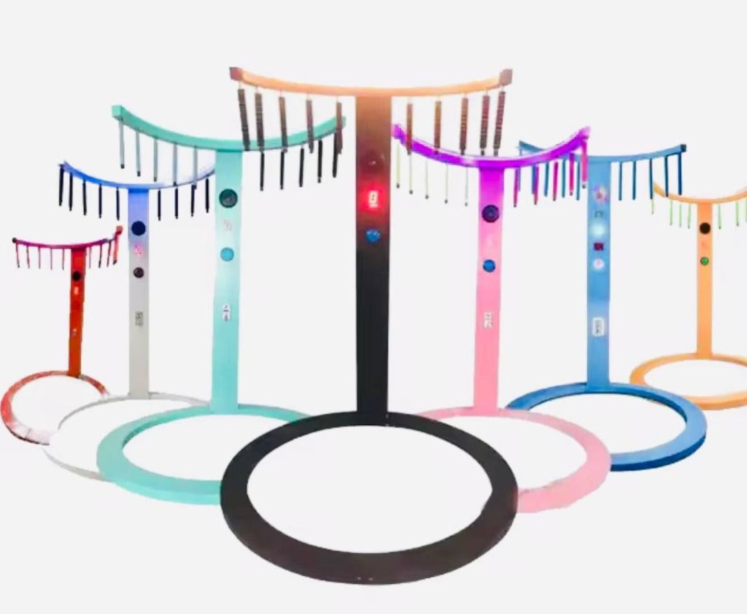 FALLING STICK MACHINE (Category: Billiards and Bowling) located in San Pablo. Submitted by ablpsports (Listing ID 1460746507, Image 3). Description: - Organize your jewelry in style! - Features multiple hooks for earrings and necklaces. - Bright, colorful LED lights add a fun touch. - Available in 6 vibrant colors: blue, pink, green, white, black, and yellow. - Stands about 12 inches tall with a stable circular base. - Perfect for keeping your ac
