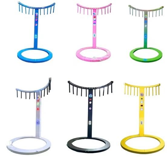 FALLING STICK MACHINE (Category: Billiards and Bowling) located in San Pablo. Submitted by ablpsports (Listing ID 1460746507, Image 1). Description: - Organize your jewelry in style! - Features multiple hooks for earrings and necklaces. - Bright, colorful LED lights add a fun touch. - Available in 6 vibrant colors: blue, pink, green, white, black, and yellow. - Stands about 12 inches tall with a stable circular base. - Perfect for keeping your ac