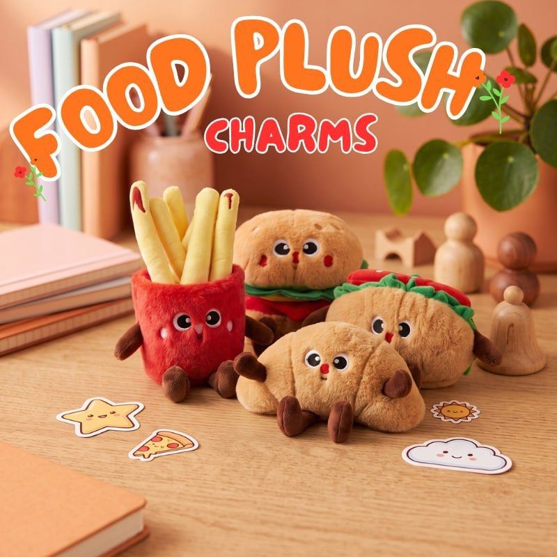 Fast Food Charms (Category: Craft Supplies & Tools) located in Quezon City. Submitted by tanyachoa (Listing ID 1460772060, Image 1). Description: 4 variations: 🎈Fries 🎈Croissant 🎈Sandwich 🎈Burger.