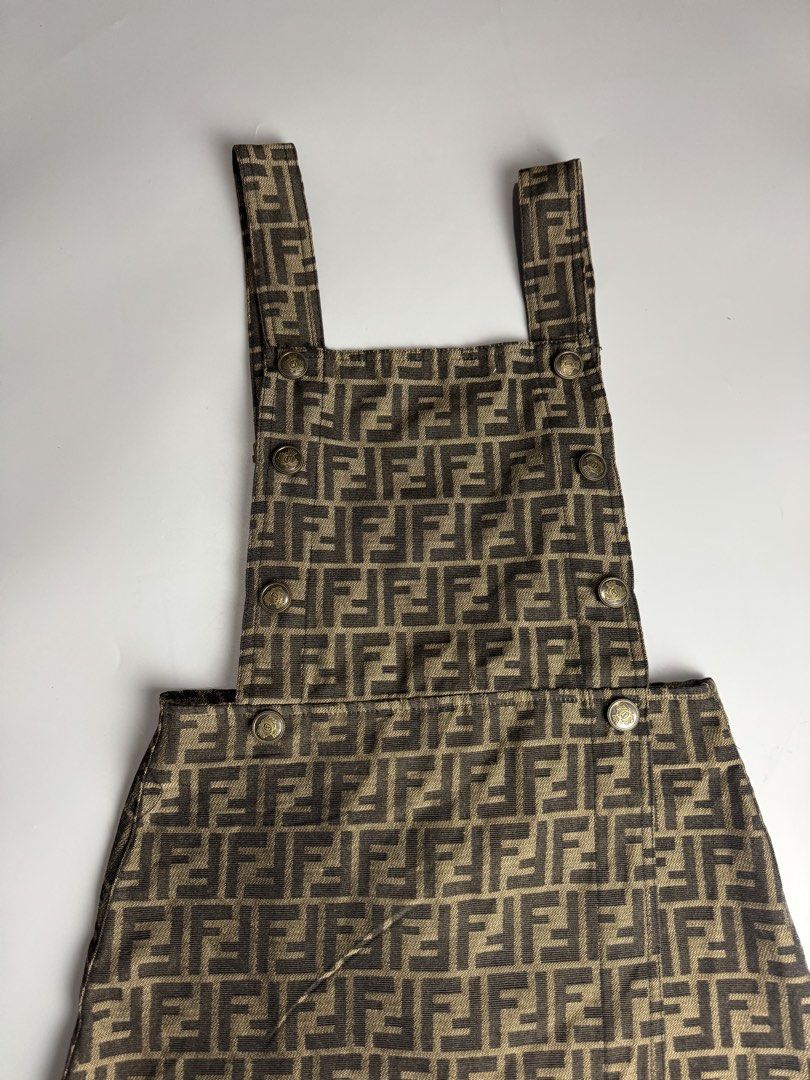 Fendi - Zucca Monogram - Overall (Category: Luxury Apparel) located in San Pablo. Submitted by hiddenrygn (Listing ID 1460859582, Image 2). Description: Fendi - Zucca Monogram - Overall Size : (14” 32”) Fits 28-30 waist Still in excellent condition DM!.