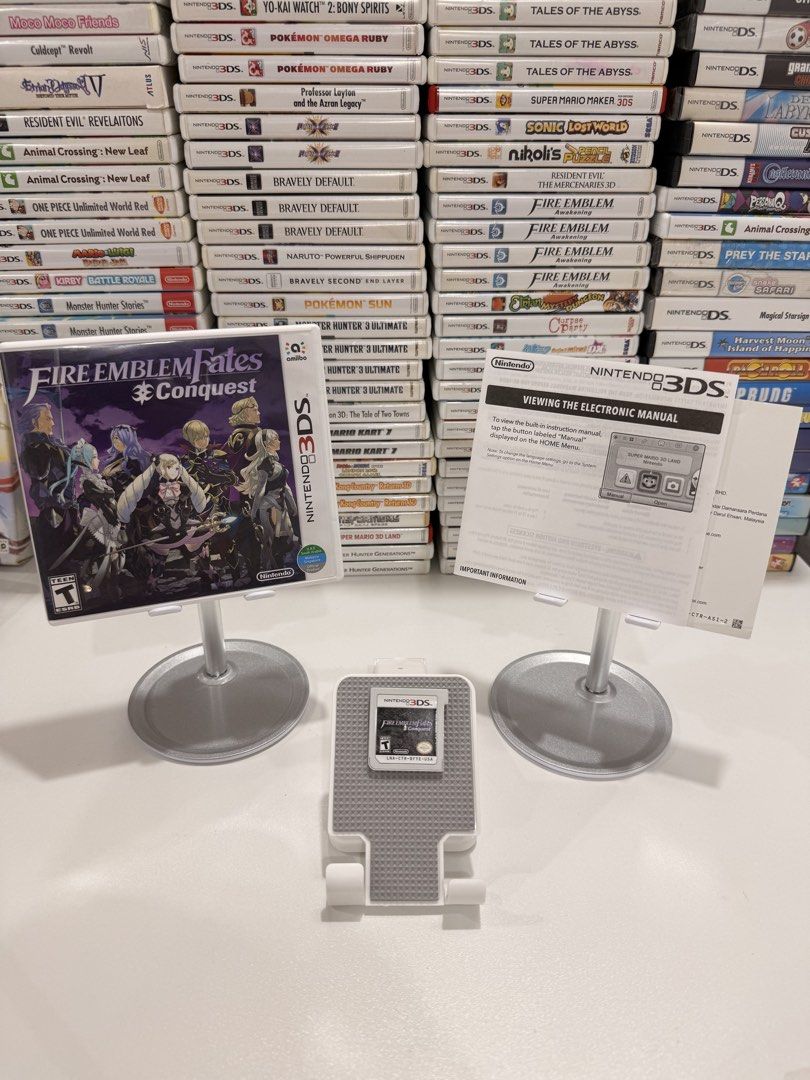 Fire Emblem Fates: Conquest 3DS/2DS Game (Category: In-Game Products) located in Baliuag. Submitted by mostlyaboutnintendo (Listing ID 1460910397, Image 1). Description: 📌 https://linktr.ee/mostlyaboutnintendo 📢 COMPLETE IN CASE AND MANUAL/s ✔️ Authentic ✔️ Mabilis ma-read mismong cartridge ✔️ Guaranteed tested and working ✔️ Will always send tested pics before ship out ✔️ Clean Pins ✔️ US Version Fire Emblem Fates: Conquest is a tactical RPG f