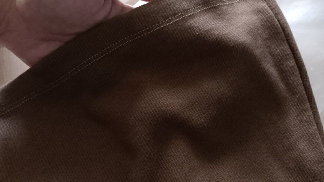 Flared brown bottoms (Category: Other Bottoms) located in Batangas. Submitted by srene.rcks (Listing ID 1460728451, Image 3). Description: -smooth -thick fabric -not heavy -for tall people, preferably -can be adjusted by the waistband, you can fold it to make it lower or higher: your choice.