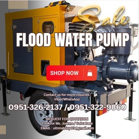 FLOOD WATER PUMP (Category: Industrial Equipment) located in Caloocan City. Submitted by gywnnesher68219 (Listing ID 1460814897, Image 1). Description: Model:SK8 Flow:500m³/h Head:20m Diesel engine brand:Weichai Power:48kw Inlet size:8inch/200mm Outlet size:8inch/200mm High vacuum self-priming Terms Of Payment 💰50% Down payment Upon Processing 💸 💰50% Upon pick up 💸 ✅ 100% LEGIT TRUSTED SUPPLIER! ✅ With Complete Legal Documents ✅ BIR Registere