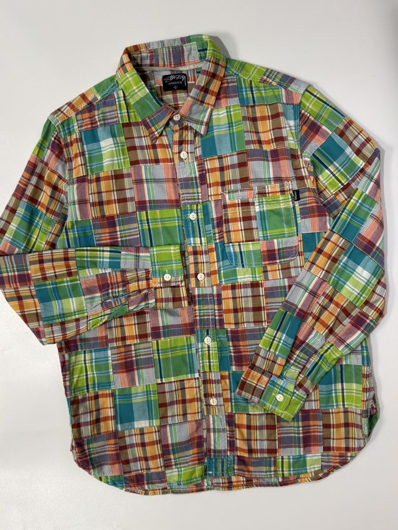 For sale (Category: Tshirts & Polo Shirts ) located in Marikina City. Submitted by hsatstnemesabeht (Listing ID 1460821429, Image 3). Description: Vtg stussy patchwork polo bottondown Size large Dimension Width 21.5 | Length 29 Good as new 💯.