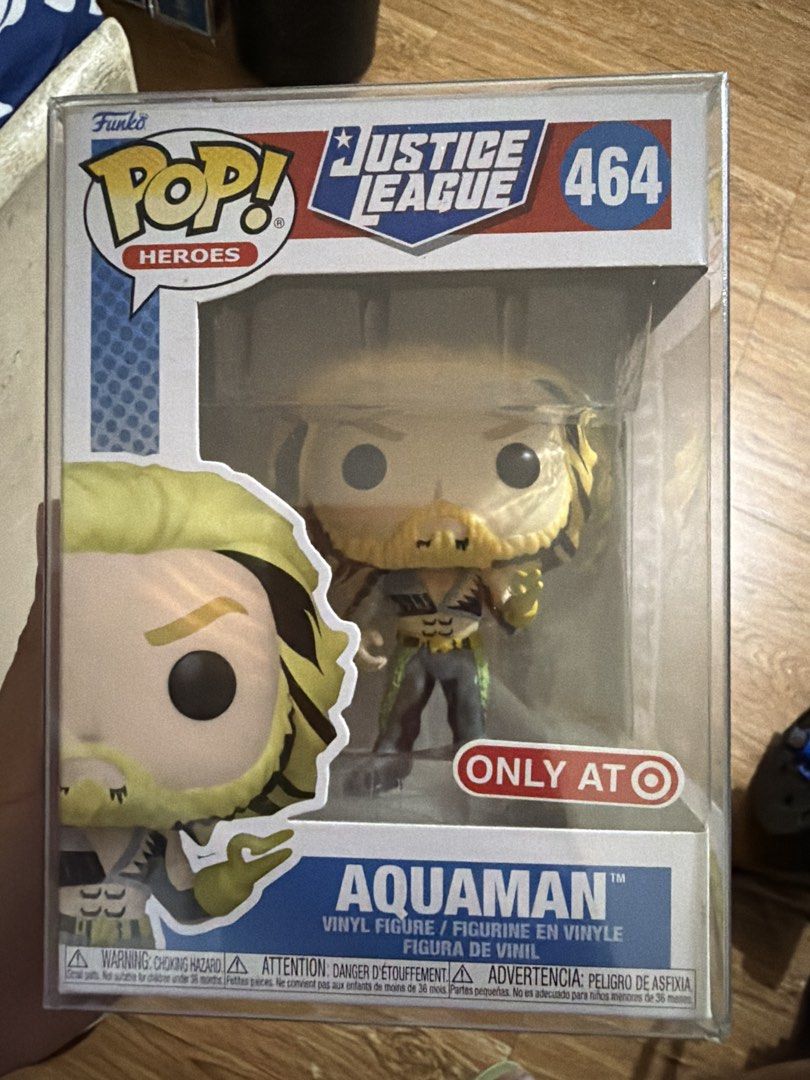 Funko Pop! Justice League Aquaman #464 Target (Category: Figurines & Statues) located in Taguig. Submitted by migsonpops (Listing ID 1460754641, Image 1). Description: 📦 Includes a used protector 📸 PM me for additional photos. 🚚 Shipping via Lalamove or LBC or J&T (shipping fee to be shouldered by the buyer). 💳 Payment via GCash. 📍 Meetup or pickup: Taguig City .