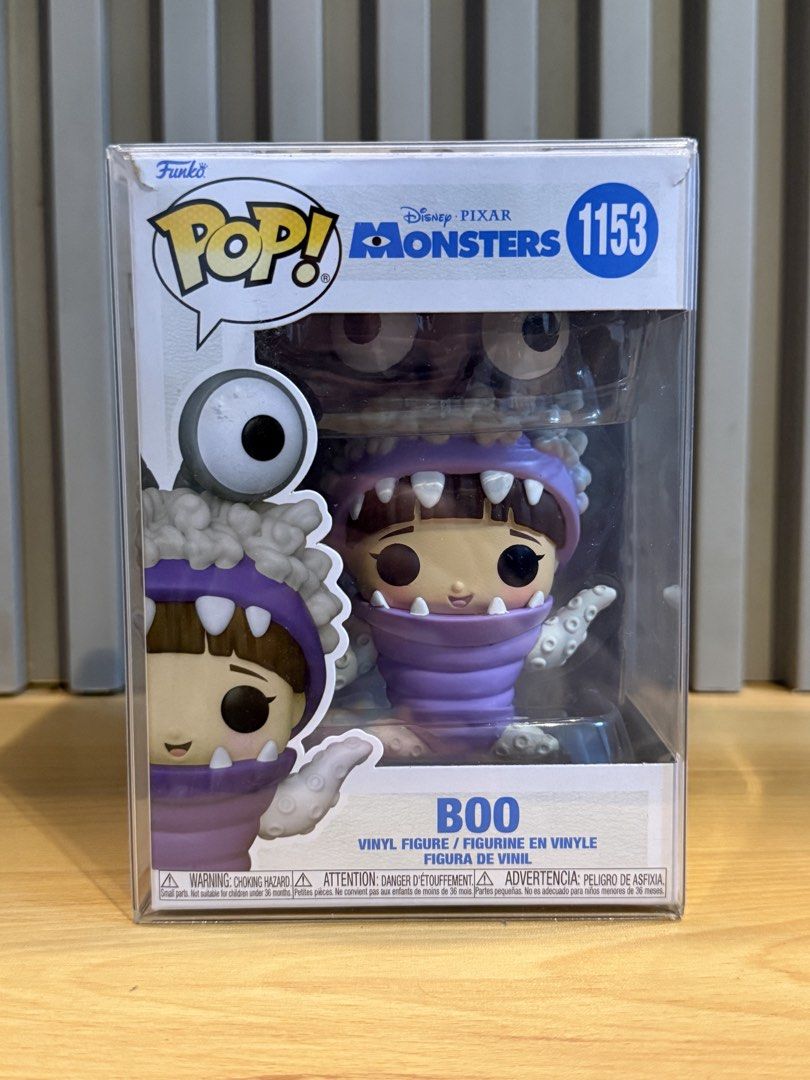 Funko Pop BOO from Monsters inc. #1153 (Category: Designer & Blind Box Toys) located in Cabuyao City. Submitted by mangobananana (Listing ID 1460911295, Image 1). Description: - Funko Pop! Vinyl Figure - Character: Boo - Movie: Monsters Inc. (Disney Pixar) - Mint condition since never been opened from the box - Includes free acrylic case.
