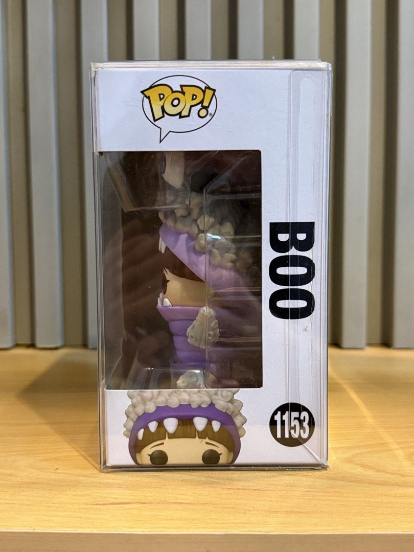 Funko Pop BOO from Monsters inc. #1153 (Category: Designer & Blind Box Toys) located in Cabuyao City. Submitted by mangobananana (Listing ID 1460911295, Image 2). Description: - Funko Pop! Vinyl Figure - Character: Boo - Movie: Monsters Inc. (Disney Pixar) - Mint condition since never been opened from the box - Includes free acrylic case.